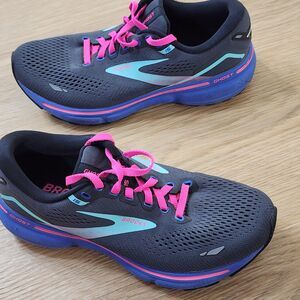 Brooks Ghost 15 Black Aruba Running Training Shoes Women's Size 7 B